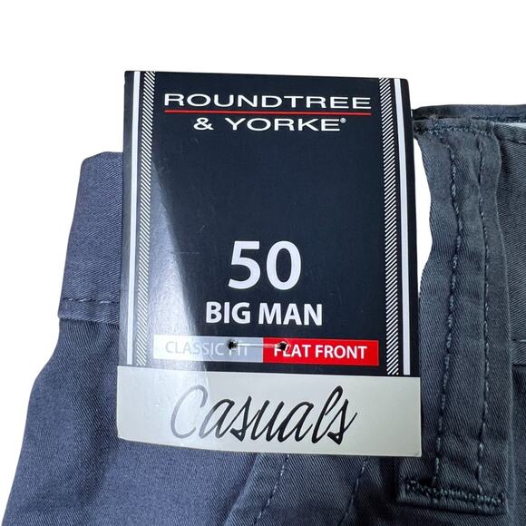 Roundtree & Yorke Casuals Mens Classic Fit Cargo Shorts Gray Size 50 New NWT - Picture 7 of 11